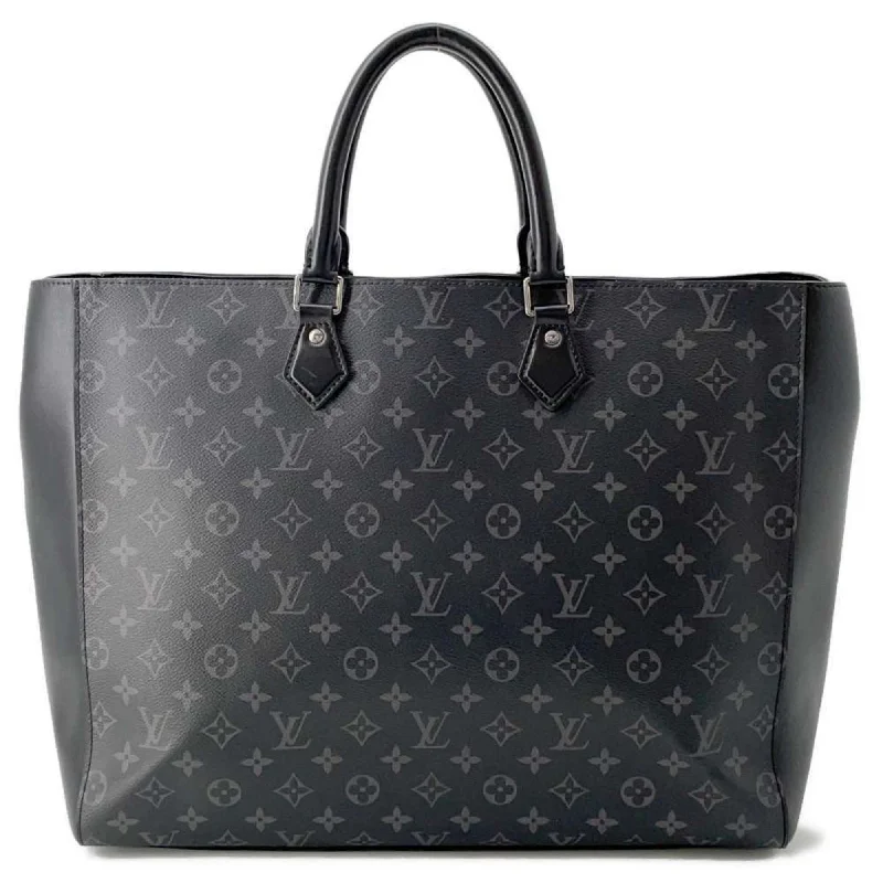 Leather handle bags for elegant daily carry -Louis Vuitton Monogram Eclipse  Noir Monogram Eclipse Tote Bag (Pre-Owned)