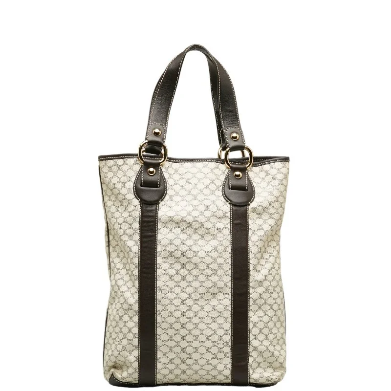 Handle bags with geometric patterns for modernity -Celine  ivory Pvc Leather Tote Bag (Pre-Owned)