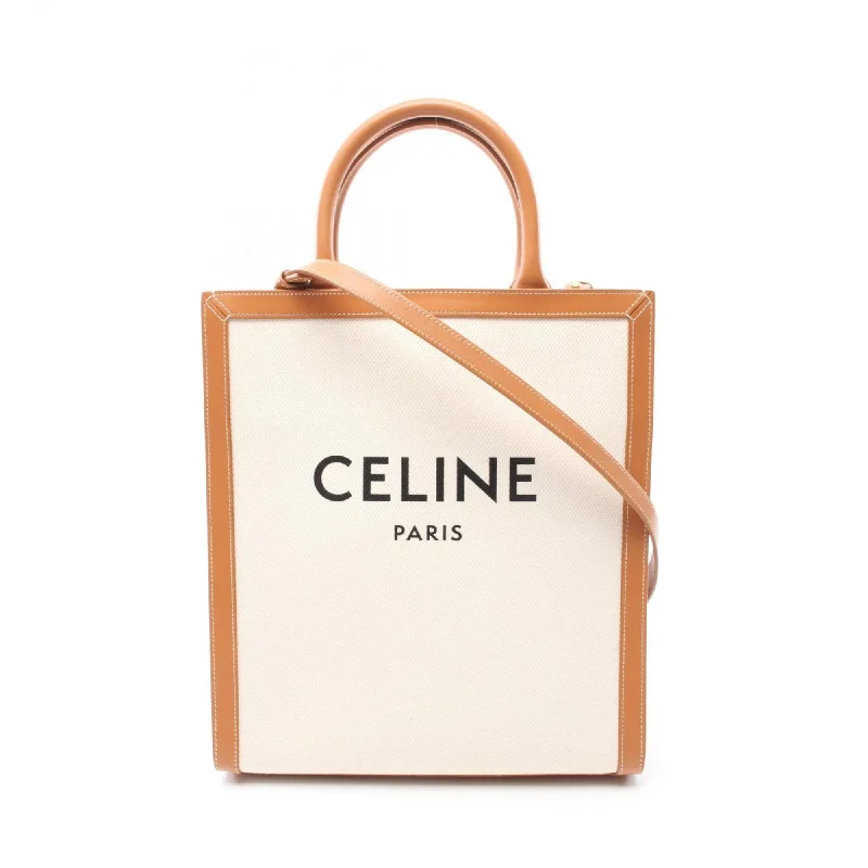 Handle bags with retro logos for charm -Celine   Canvas Leather Tote Bag (Pre-Owned)