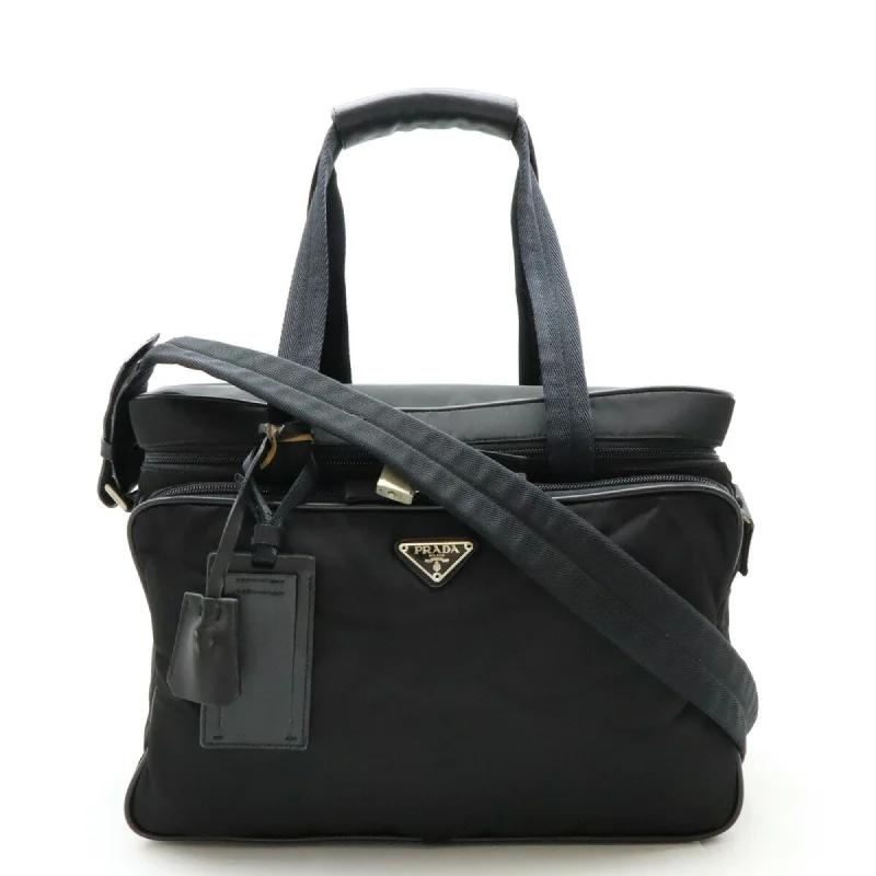 Small handle bags perfect for quick trips -Prada   Nylon Leather Shoulder Bag Tote Bag (Pre-Owned)