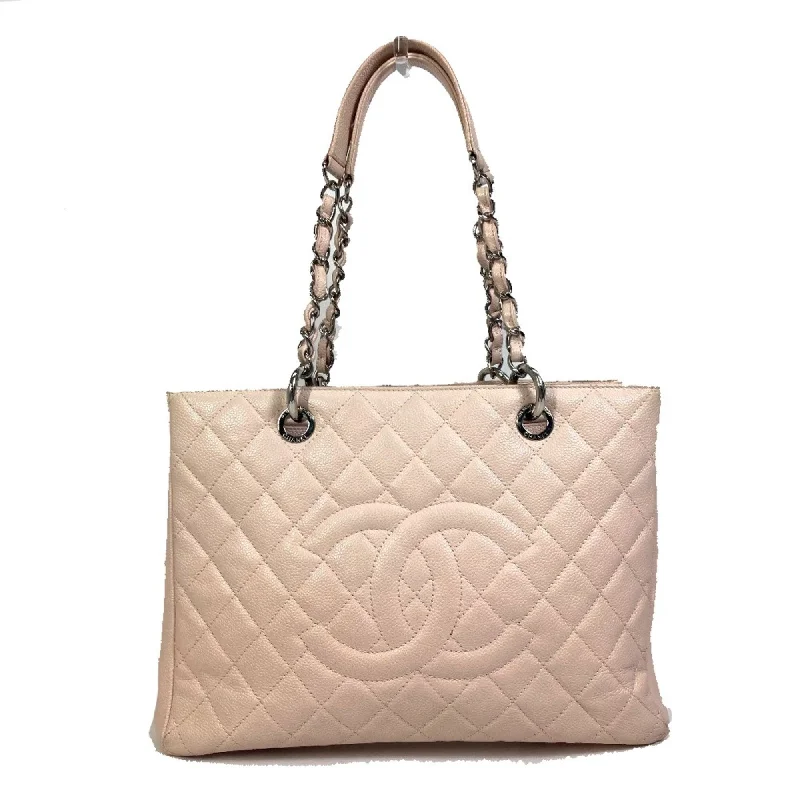 Handle bags with playful patterns for fun -Chanel  Leather Tote Bag (Pre-Owned)