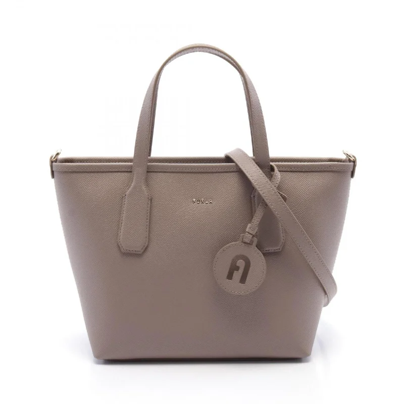 Handle bags with neutral tones for versatility -Furla  Leather Tote Bag (Pre-Owned)