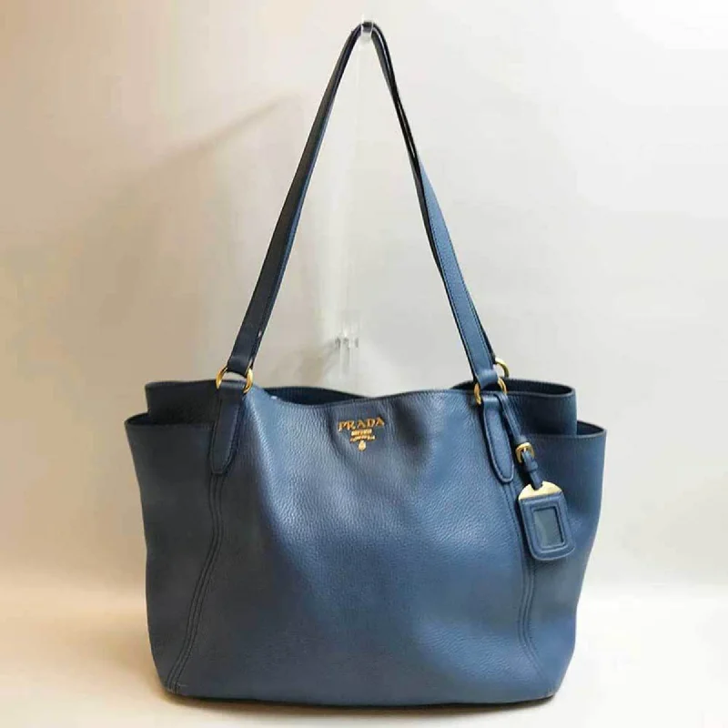 Handle bags with detachable pouches for versatility -Prada  Leather Tote Bag (Pre-Owned)