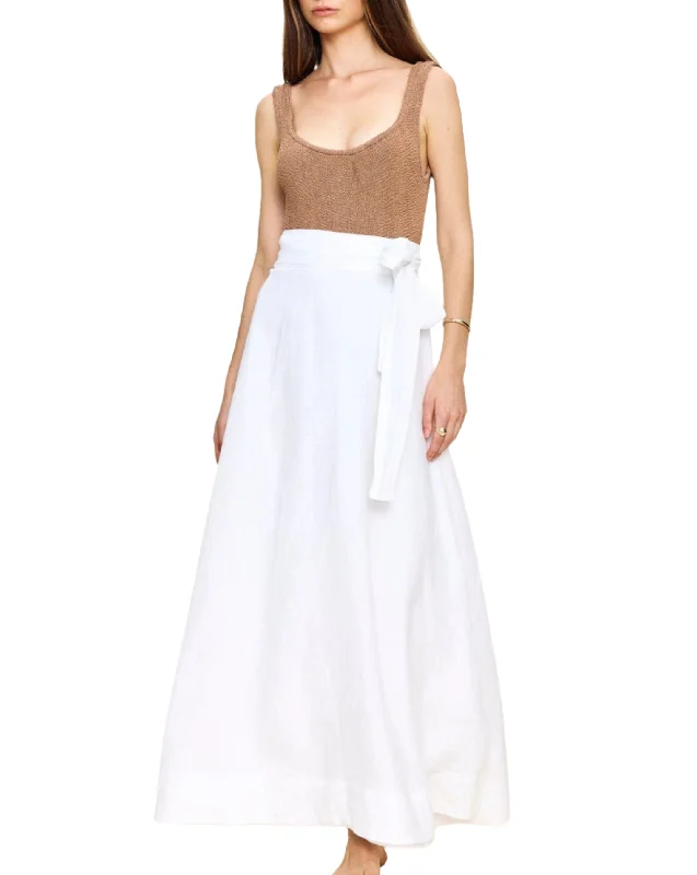 Wedding Dresses for Bridal Look -Helena Wrap Skirt in White