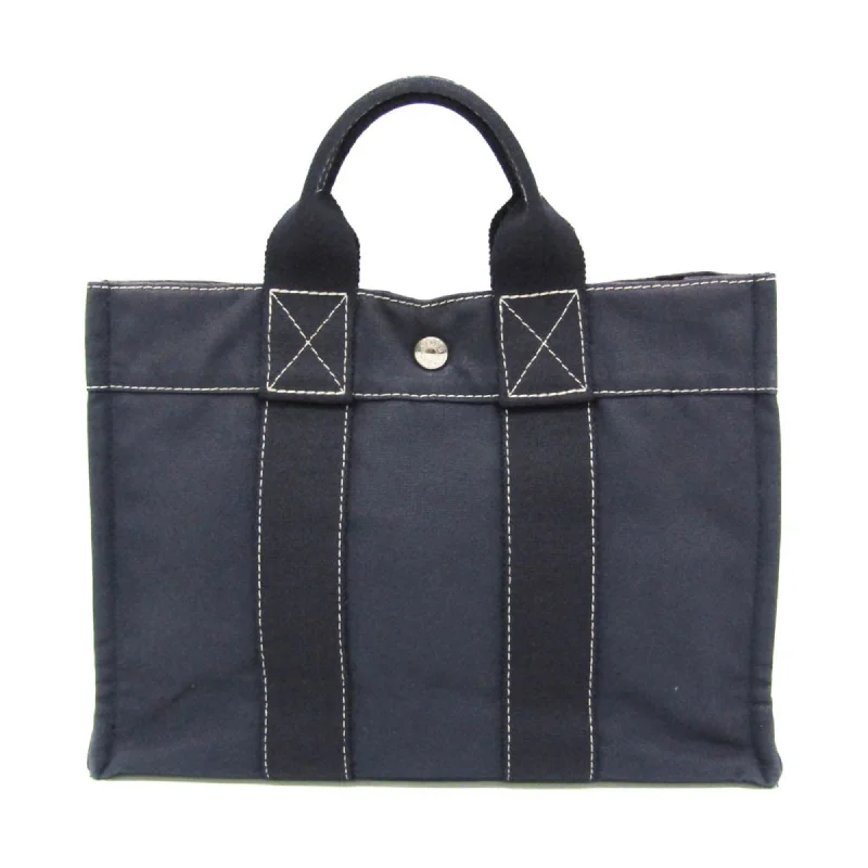 Handle bags with perforated details for style -Hermes Deauville  Cotton Tote Bag (Pre-Owned)