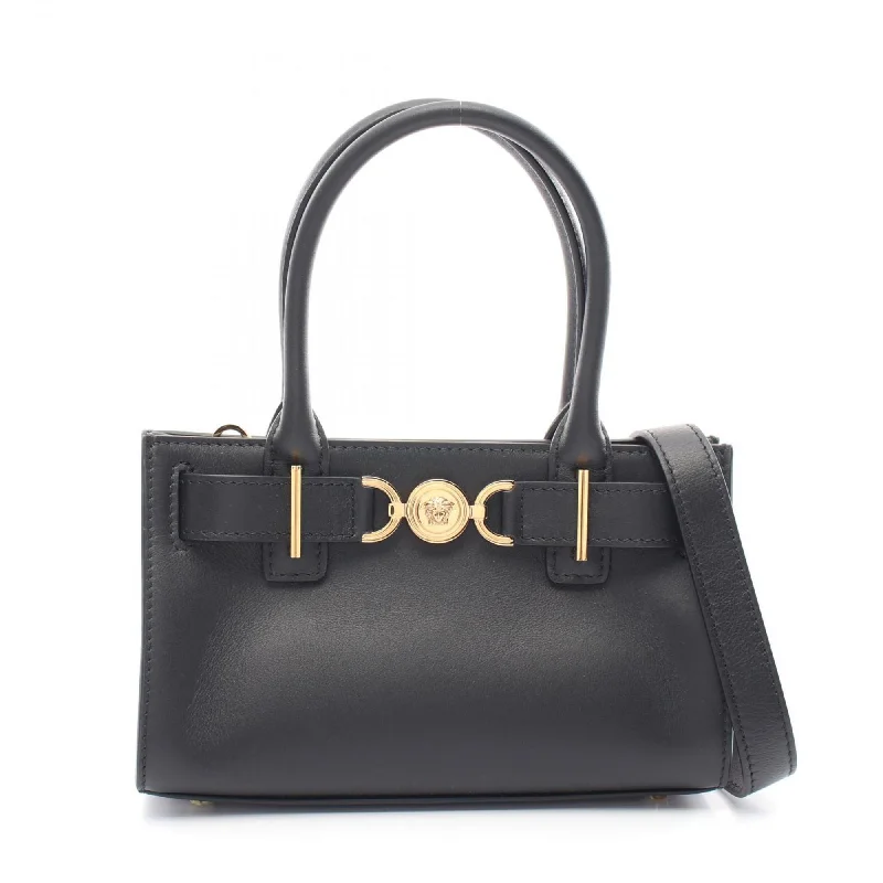 Handle bags with vintage vibes for nostalgia -Versace  Leather Tote Bag (Pre-Owned)