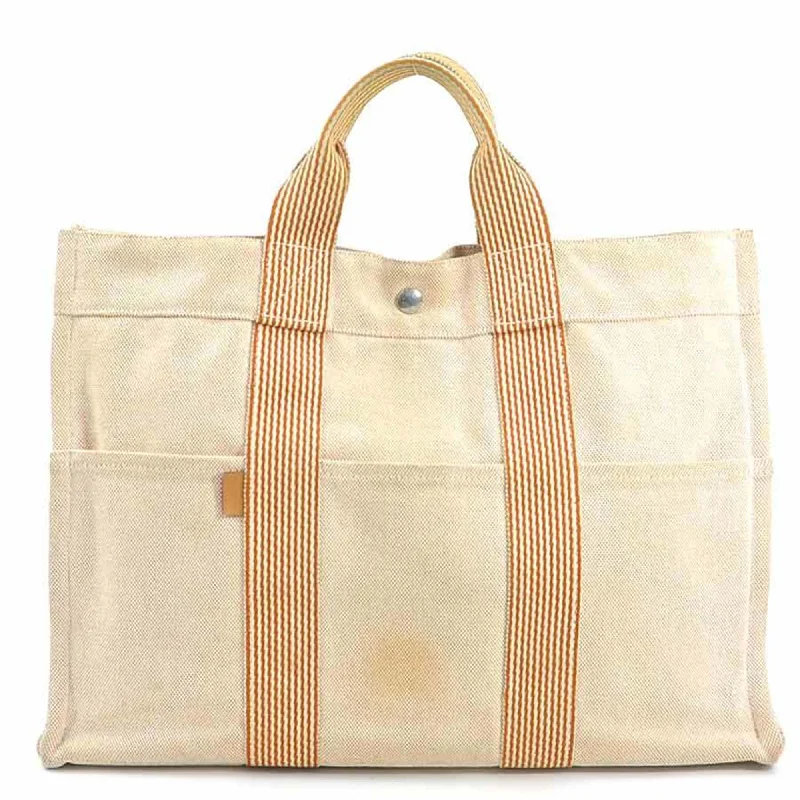 Handle bags with denim fabric for casual -Hermes  Canvas Handbag Tote Bag (Pre-Owned)