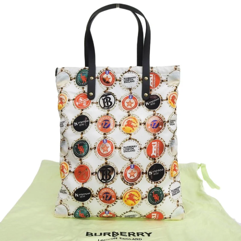 Handle bags with side pockets for organization -Burberry  Nylon Handbag Tote Bag (Pre-Owned)