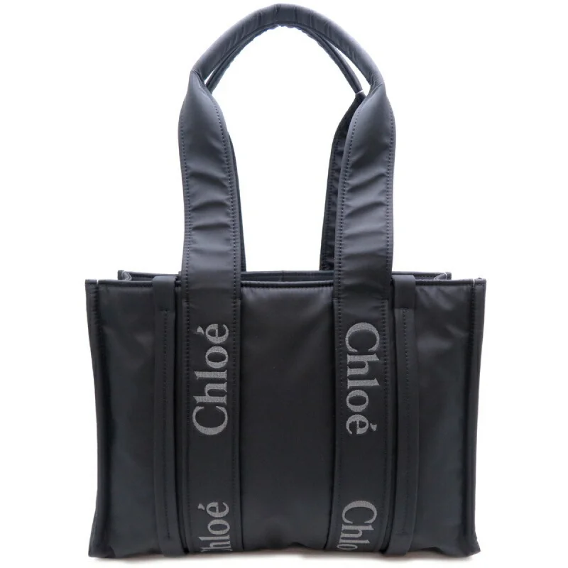 Handle bags with spacious interiors for storage -Chloé  Nylon Tote Bag (Pre-Owned)