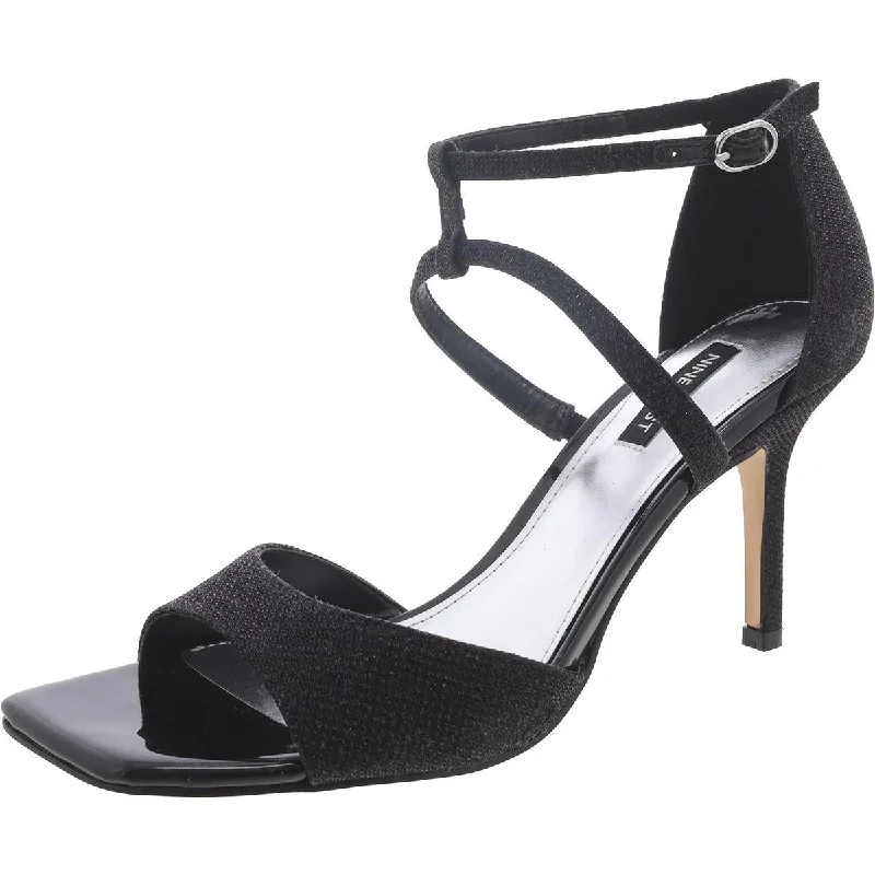 Gothic Dresses with Dark Tone -Nine West Womens Sighs 2 Textured Dressy Ankle Strap