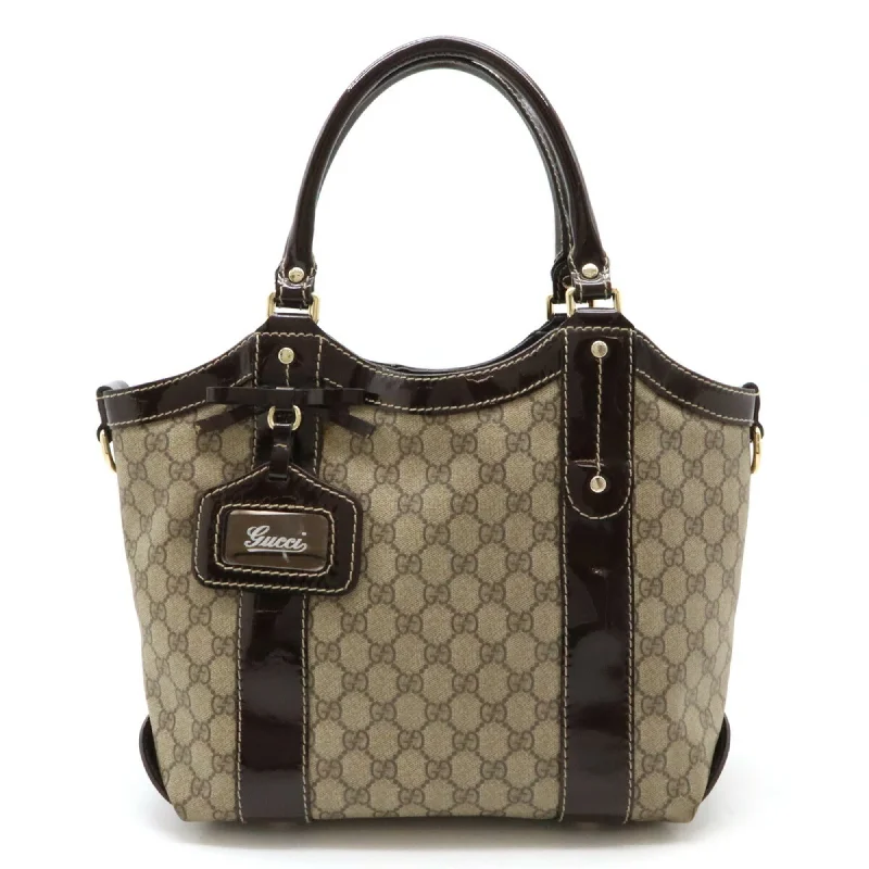 Handle bags with chevron designs for trend -Gucci     Pvc Leather Shoulder Bag Tote Bag (Pre-Owned)