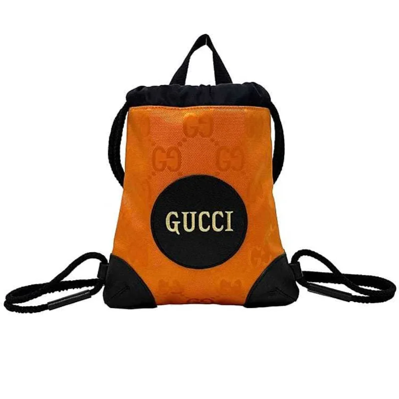 Handle bags with sturdy bases for stability -Gucci   Canvas Leather Backpack (Pre-Owned)