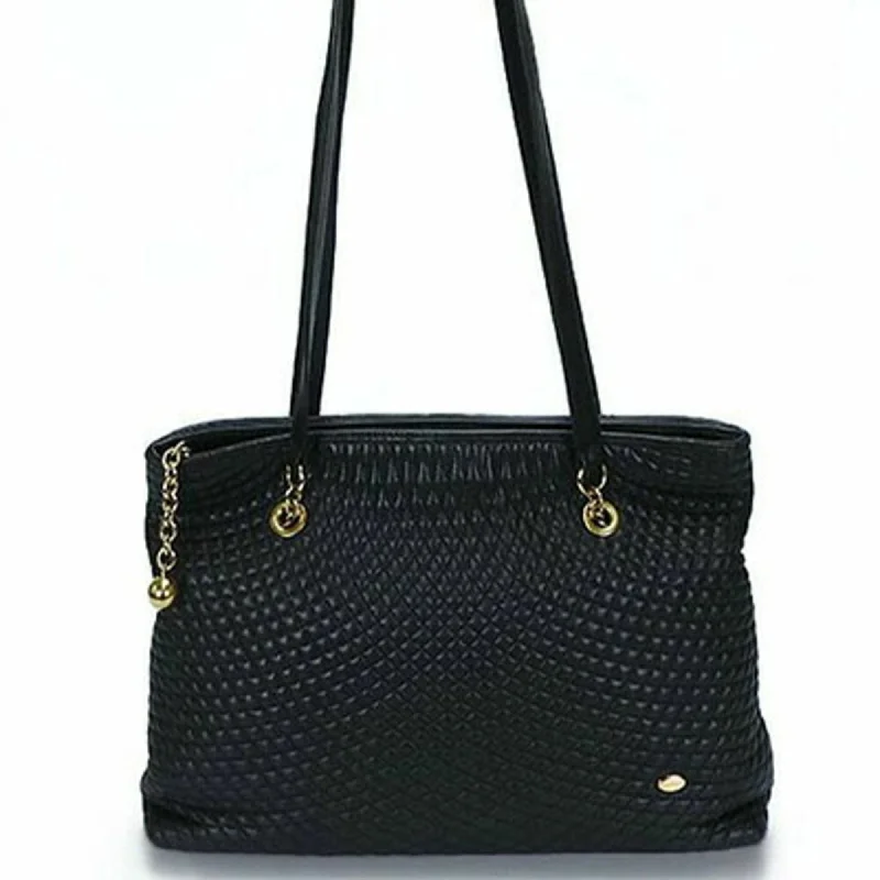 Handle bags with subtle embroidery for detail -Bally  Leather Shoulder Bag Tote Bag (Pre-Owned)