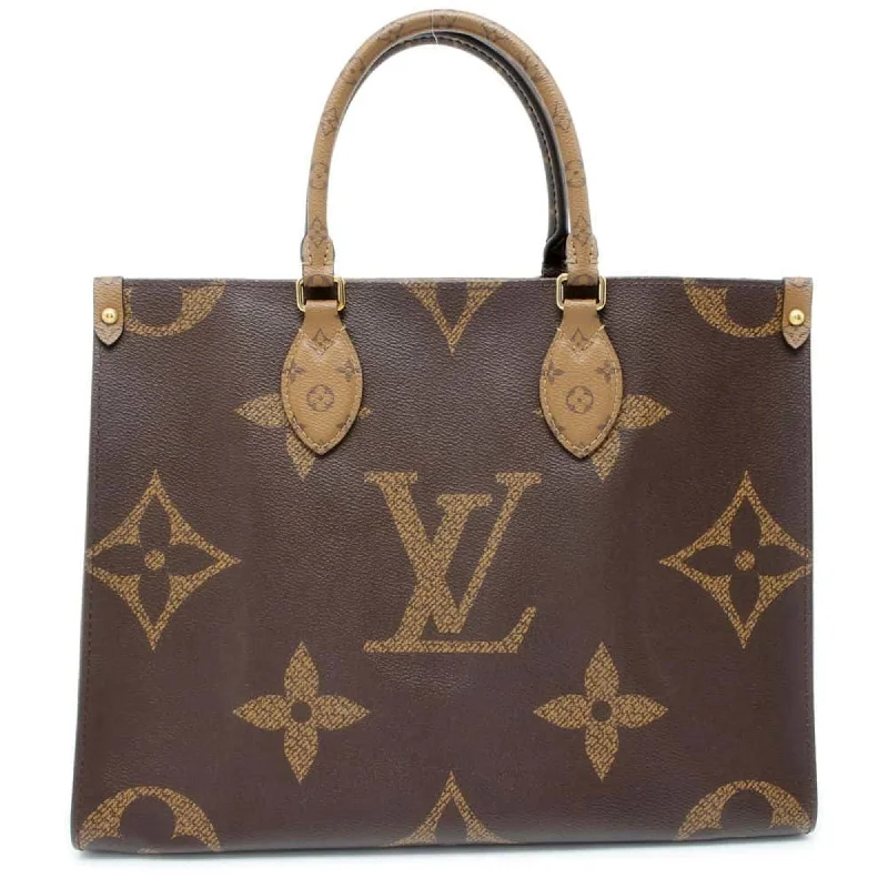 Handle bags with playful pom-poms for charm -Louis Vuitton  Monogram Reverse Monogram Handbag Tote Bag (Pre-Owned)