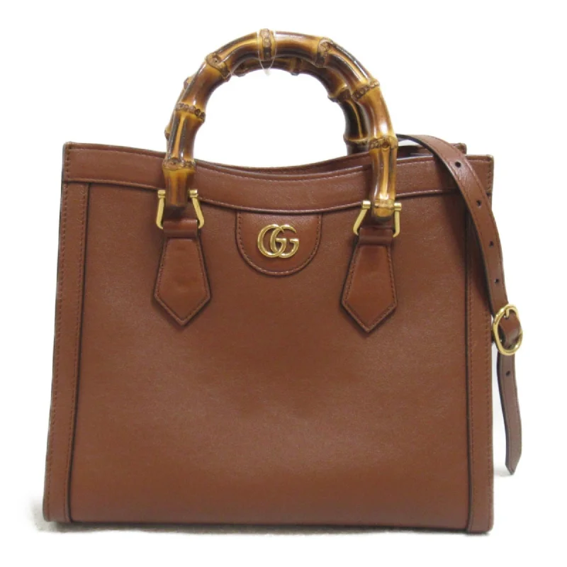 Handle bags with side pockets for organization -Gucci  Leather Tote Bag (Pre-Owned)