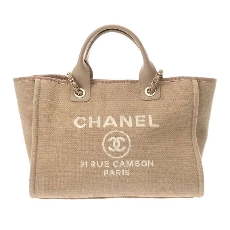 Handle bags with bold stripes for trendiness -Chanel  Canvas Tote Bag (Pre-Owned)