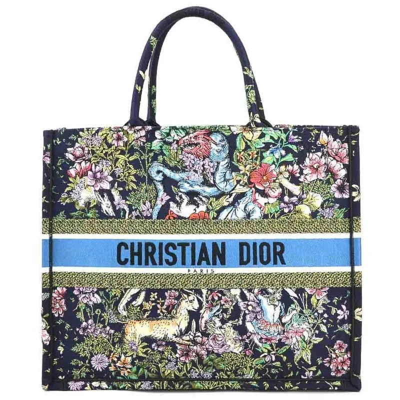 Handle bags with hidden pockets for security -Christian Dior  Canvas Handbag Tote Bag (Pre-Owned)