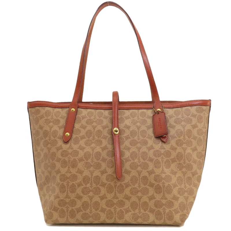 Handle bags with soft fabric for comfort -Coach Signature  Signature Line Tote Bag (Pre-Owned)