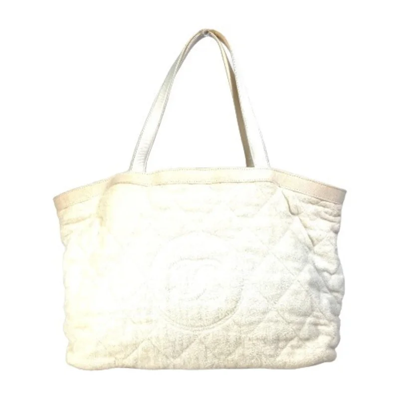 Handle bags with vintage clasps for nostalgia -Chanel  Cotton Tote Bag (Pre-Owned)