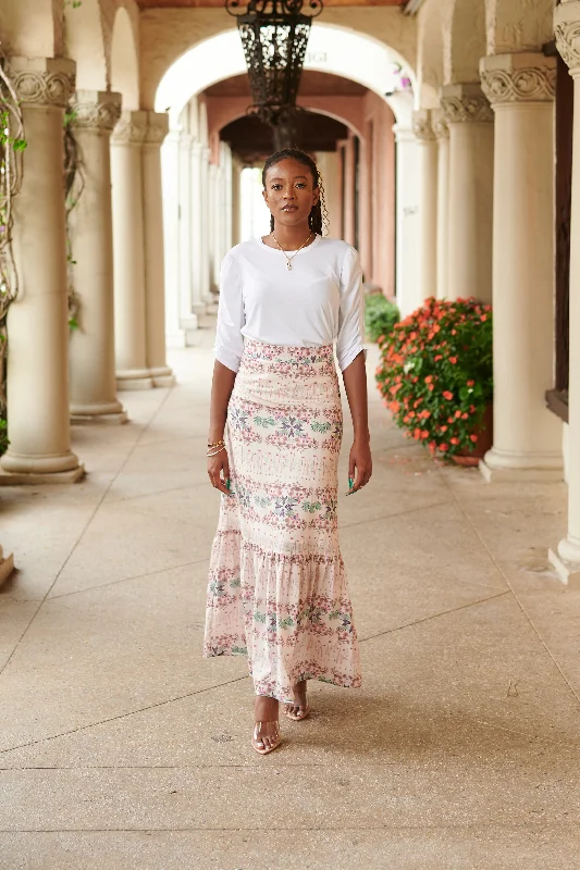 Animal Print Dresses for Fun -Lizzie Linen Skirt In Breakfast In The Park