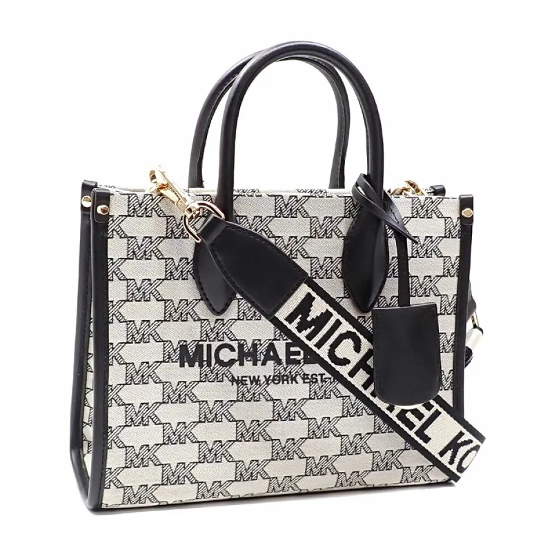 Handle bags with bold stripes for trendiness -Michael Kors   Canvas Leather Tote Bag (Pre-Owned)