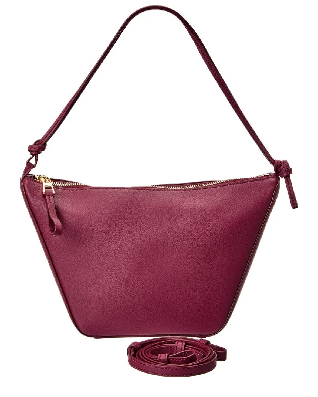 Handle bags with expandable sides for flexibility -Loewe Hammock Mini Leather Hobo Bag