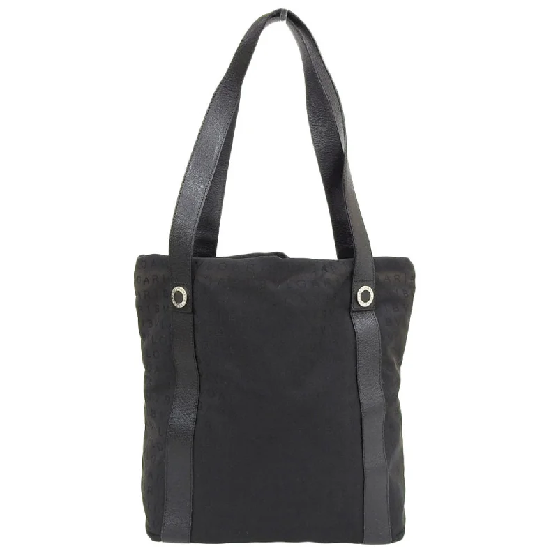 Handle bags with sleek leather for work -Bvlgari Logomania  Canvas Shoulder Bag Tote Bag (Pre-Owned)