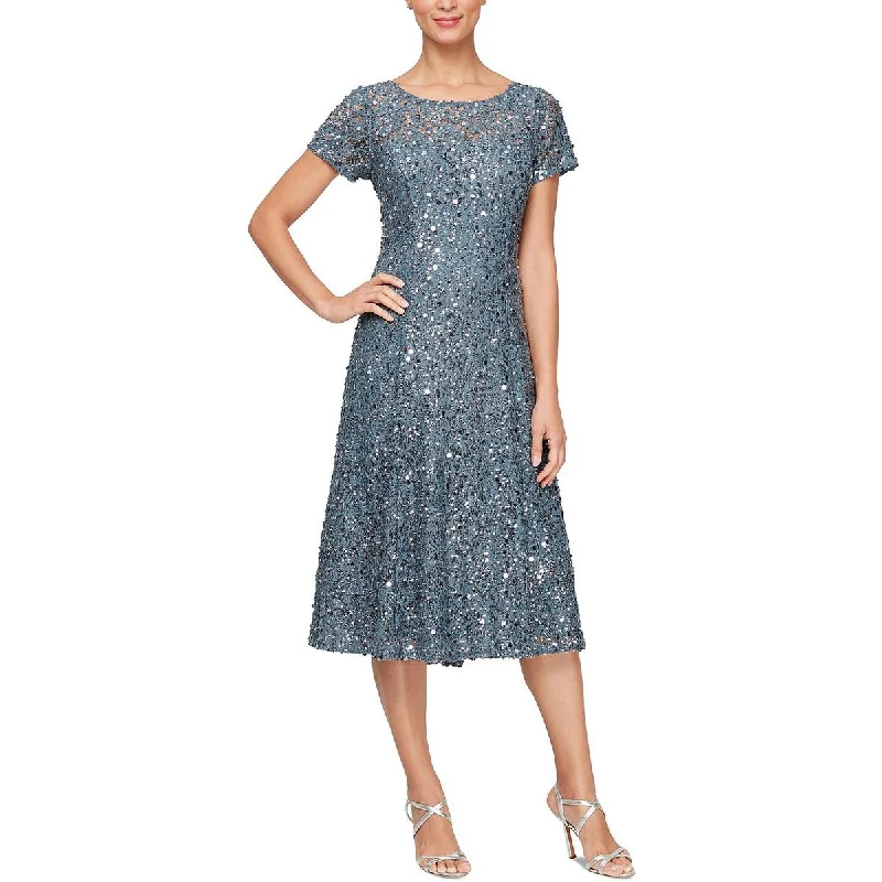 Beach Dresses for Coastal -SLNY Womens Lace Embellished Cocktail And Party Dress