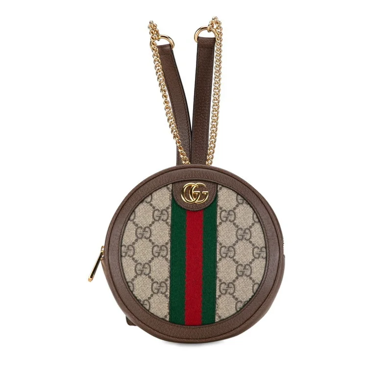 Handle bags with bold stripes for trendiness -Gucci     Pvc Leather Backpack (Pre-Owned)