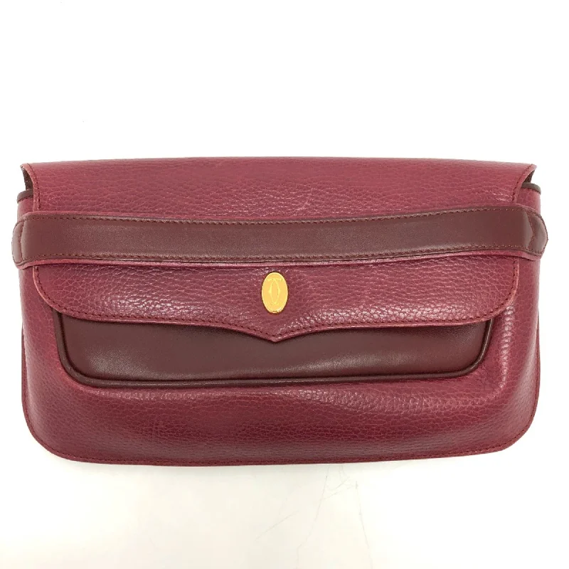 Handle bags with suede accents for texture -Cartier  Leather Clutch Bag (Pre-Owned)