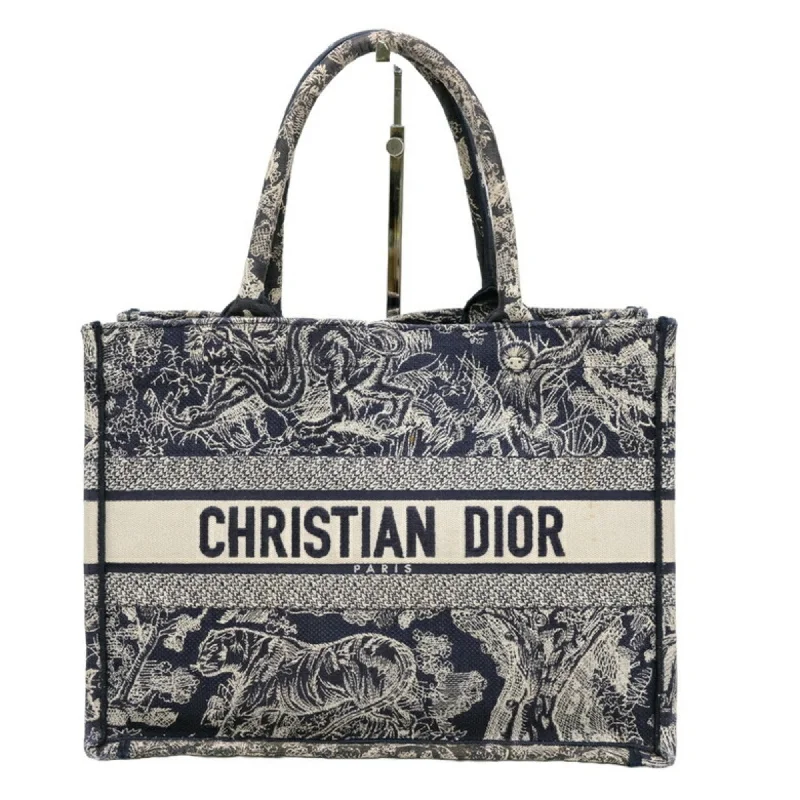 Handle bags with floral prints for spring -Christian Dior blue  Canvas Tote Bag (Pre-Owned)