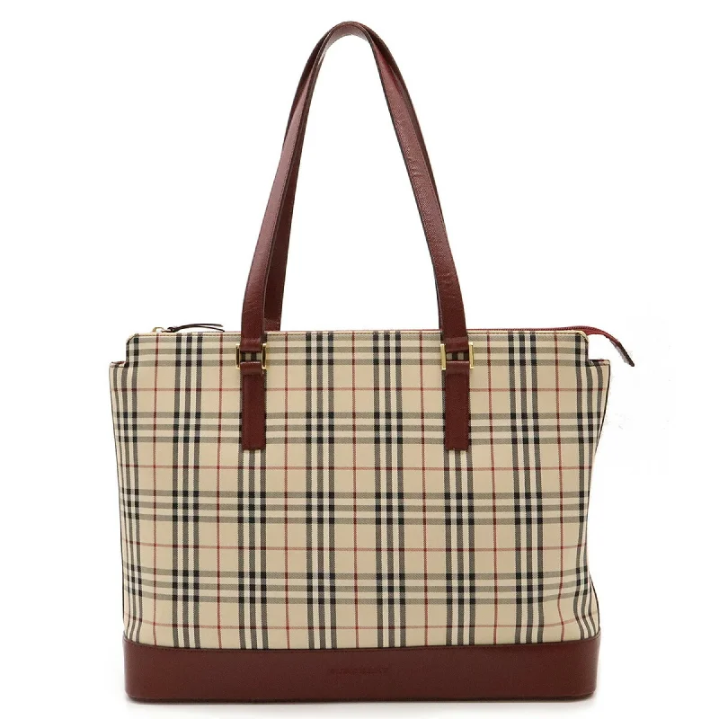 Handle bags with vegan suede for softness -Burberry   Canvas Leather Shoulder Bag Tote Bag (Pre-Owned)