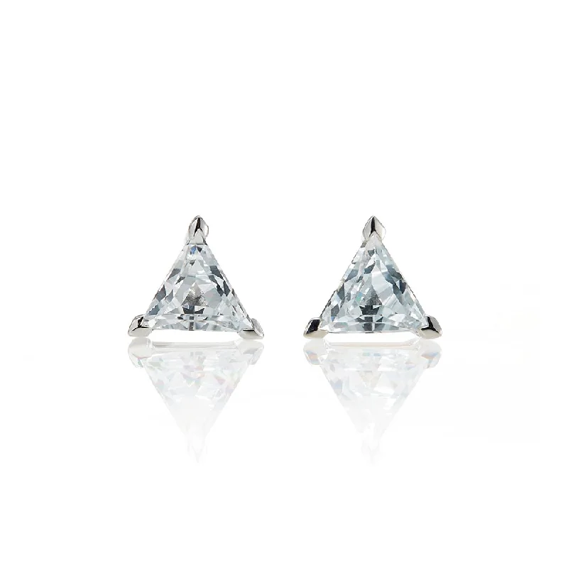 Hypoallergenic Drop Earrings for Sensitive -Bermuda Earrings in White Topaz