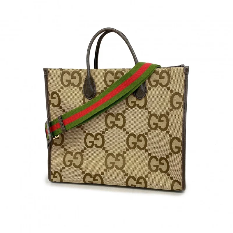 Cotton handle bags for lightweight casual wear -Gucci  Canvas Tote Bag (Pre-Owned)