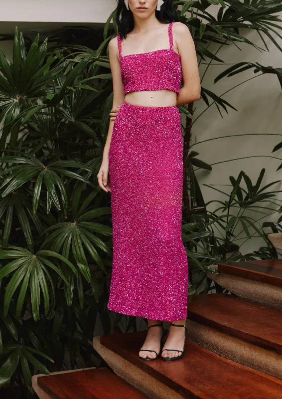 Valentine's Day Dresses for Romance -Mi Luz Skirt In Hot Pink