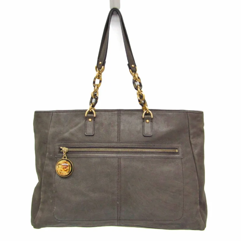 Handle bags with sturdy leather grip accents -Fendi  Leather Shoulder Bag Tote Bag (Pre-Owned)