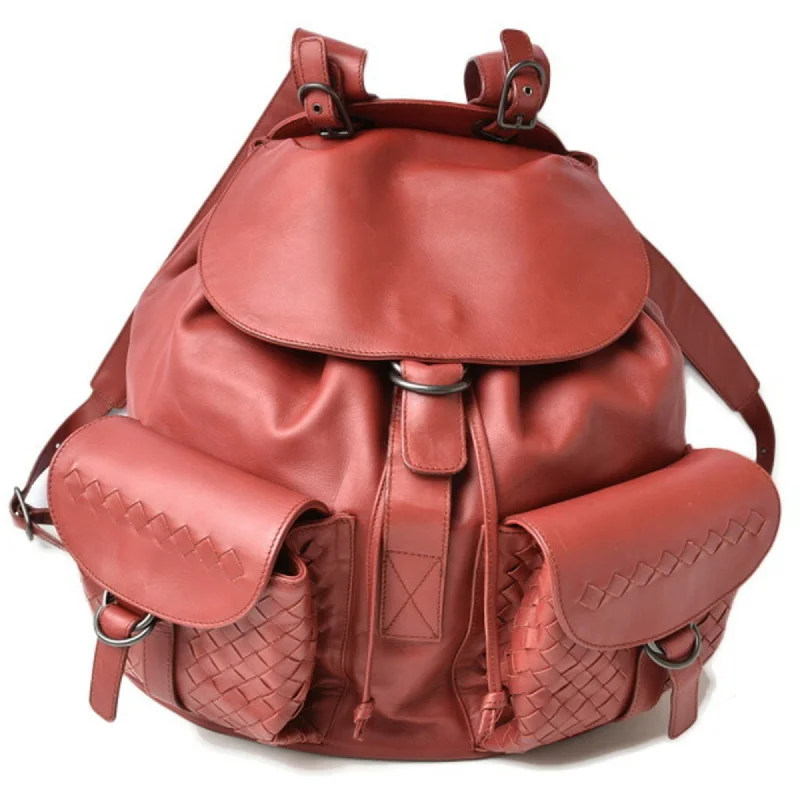 Handle bags with side pockets for organization -Bottega Veneta  Leather Backpack (Pre-Owned)