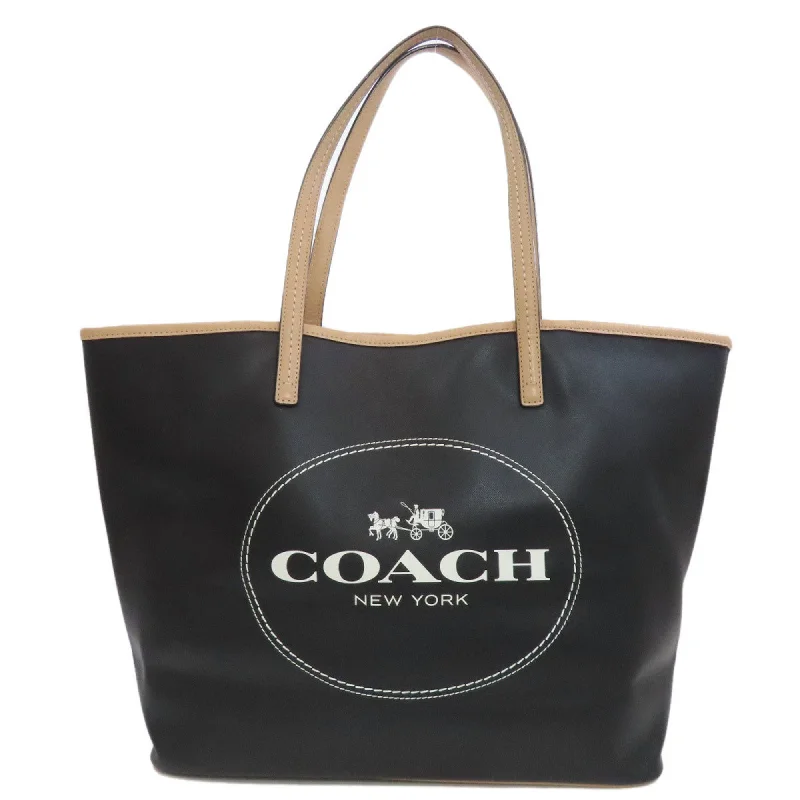 Handle bags with contrast stitching for detail -Coach  Pvc Tote Bag (Pre-Owned)