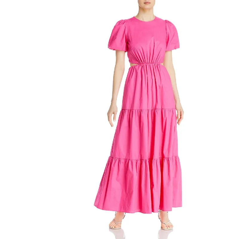 Vintage Dresses for Nostalgia -WAYF Womens Puff Sleeve Long Maxi Dress