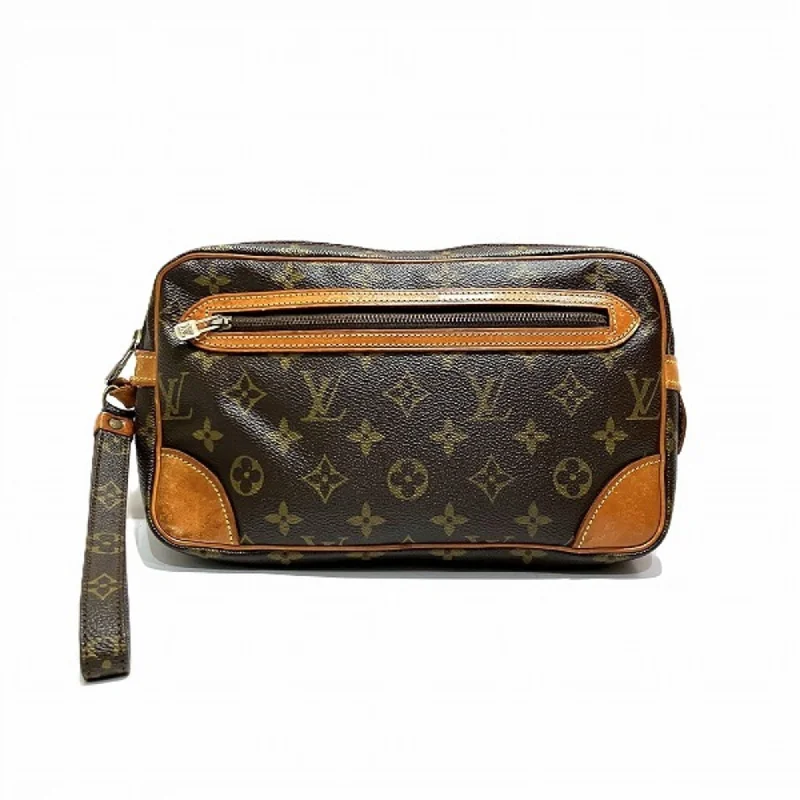 Handle bags with chevron designs for trend -Louis Vuitton Monogram  Monogram Clutch Bag (Pre-Owned)