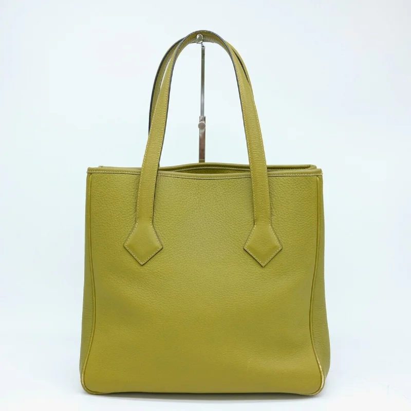 Handle bags with bold text for statements -Hermes  Taurillon Clemence Leather Tote Bag (Pre-Owned)