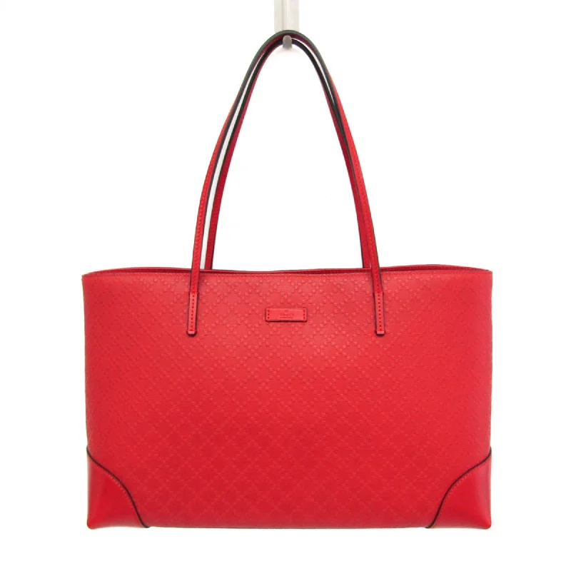 Handle bags with lightweight nylon for ease -Gucci Diamante  Leather Tote Bag (Pre-Owned)