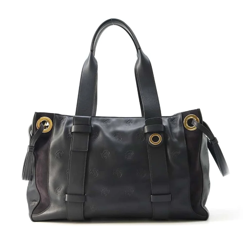 Handle bags with abstract art for uniqueness -Chloé  Leather Shoulder Bag Tote Bag (Pre-Owned)