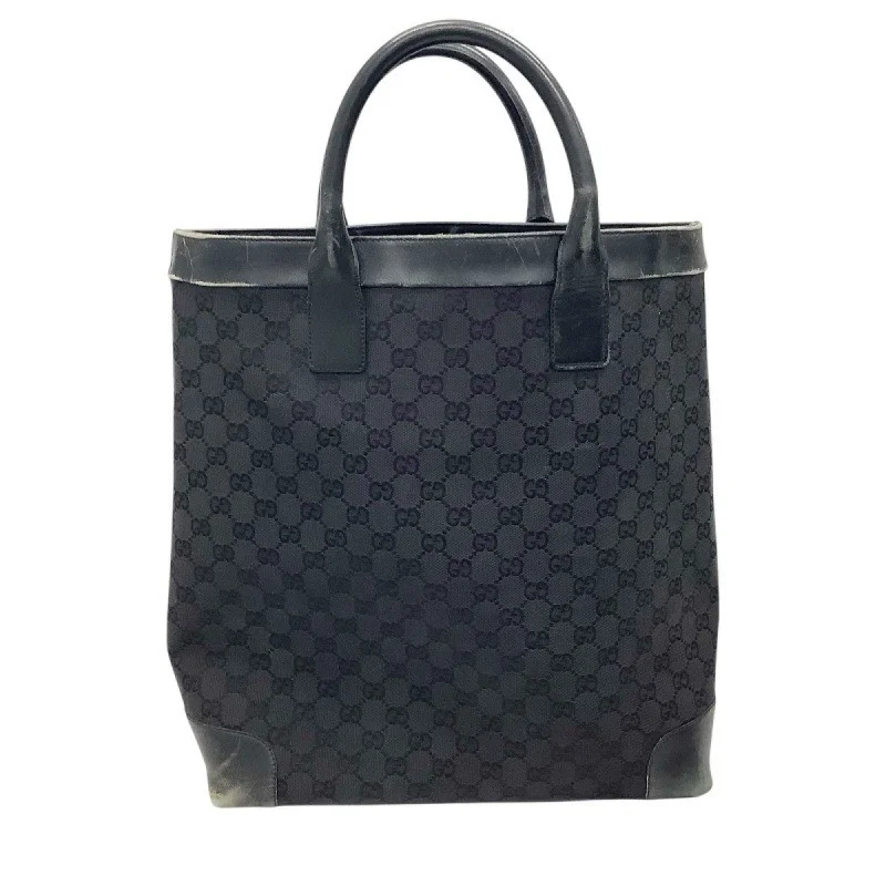 Durable handle bags for heavy-duty everyday use -Gucci  Canvas Leather Tote Bag (Pre-Owned)