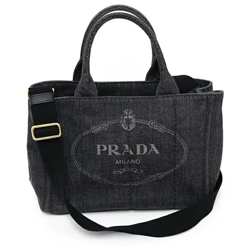 Handle bags with rustic leather for charm -Prada  blue Handbag Shoulder Bag Tote Bag (Pre-Owned)