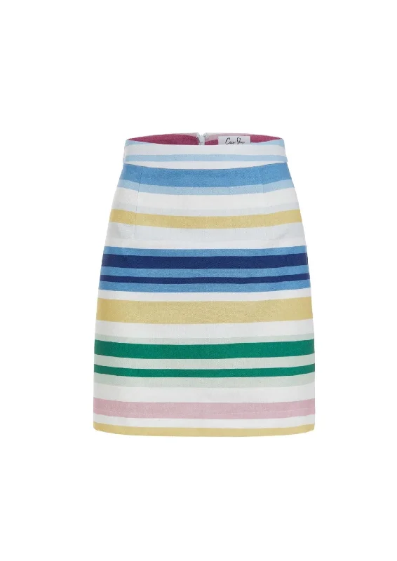 Graduation Dresses for Milestone -Mini Skirt in Sofa Stripe