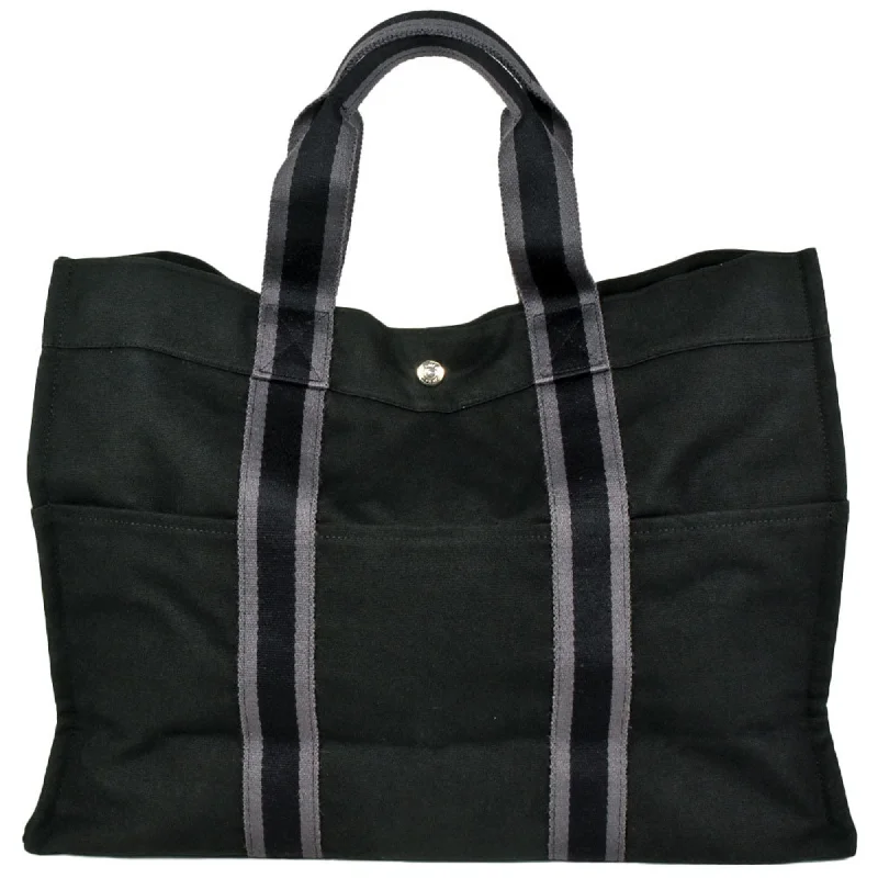 Handle bags with sturdy bases for stability -Hermes  Canvas Tote Bag (Pre-Owned)