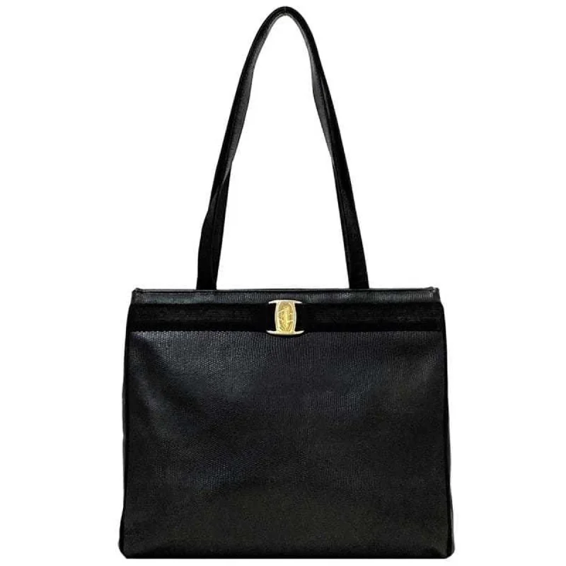 Handle bags with bold logos for branding -Salvatore Ferragamo  Leather Tote Bag (Pre-Owned)