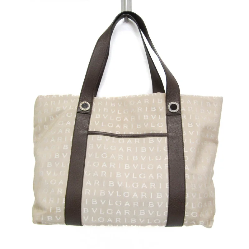 Handle bags with vegan suede for softness -Bvlgari Logomania  Canvas Tote Bag (Pre-Owned)