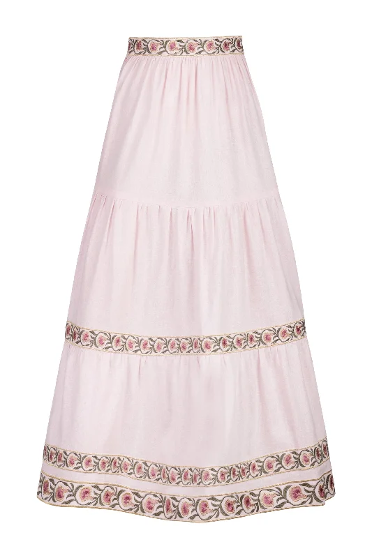 Beach Dresses for Coastal -Carnation Ruffle Skirt Pink